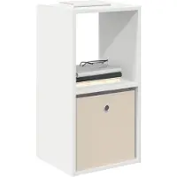 vidaXL Table de chevet 2 pcs Blanc 35 x 32 x 68,5 cm Bois d'ingénierie