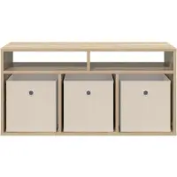 vidaXL Meuble bas à tiroirs , chêne Sonoma, 87 x 27,5 x 43 cm