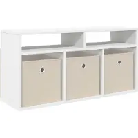 vidaXL Meuble bas à tiroirs , blanc, 87 x 27,5 x 43 cm