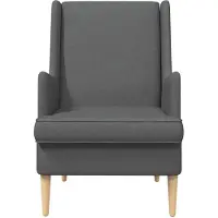 vidaXL fauteuil Gris foncé tissu