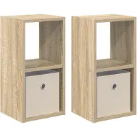 vidaXL Table de chevet 2 pcs Chêne Sonoma 25,5 x 22 x 49,5 cm