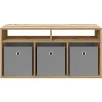 vidaXL Meuble bas, 87 x 27,5 x 43 cm, finition chêne artisanal
