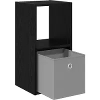 vidaXL Table de chevet avec tiroir Chêne noir 30,5 x 27 x 59,5 cm