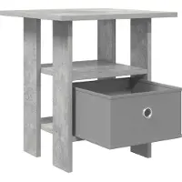 vidaXL Table de chevet avec tiroir 2 pcs Gris béton 41 x 40 x 45 cm