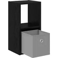 vidaXL Table de chevet avec tiroir Chêne noir 25,5 x 22 x 49,5 cm
