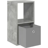 vidaXL Table de chevet avec tiroir Gris béton 30,5 x 27 x 59,5 cm