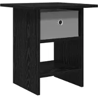 vidaXL Table de chevet Chêne noir 41 x 40 x 45 cm Bois d'ingénierie