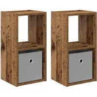 vidaXL Table de chevet 2 pcs Bois ancien 25,5 x 22 x 49,5 cm