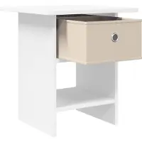 vidaXL Table de chevet 2 pcs Blanc 41 x 40 x 45 cm Bois d'ingénierie
