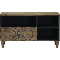vidaXL Meuble TV marron, 80 x 33,5 x 46 cm, en bois massif de manguier