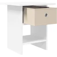 vidaXL Table de chevet Blanc 41 x 40 x 45 cm Bois d'ingénierie