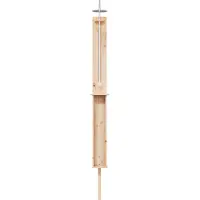 vidaXL Douche de jardin, 246 cm, bois massif de pin et acier inoxydable, finition naturelle