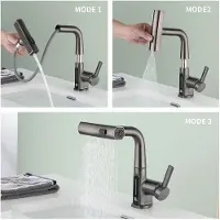 Famanu Robinet de lavabo numérique à température réglable avec écran pour la salle de bains et la cuisine