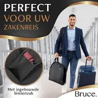 OEM Valise haut de gamme avec compartiment à chaussures - [120 x 60 cm] - Tissu respirant de 120 g/m² - Valise de qualité supérieure pour costumes, vestes et robes - Valise respirante pour les voyages