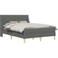 Syfax Cadre de lit avec matelas avec tête de lit Polyester