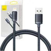 Baseus Câble Usb Do Lightning Crystal Shine, 2.4A, 1.2M (Czarny)