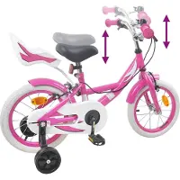 vidaXL Vélo pour enfants 14 pouces, pour les 3-5 ans, rose