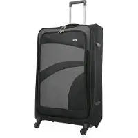 OEM Ensemble de bagages légers avec valise à roulettes - Bagages de cabine / petits / moyens - Noir/Vert