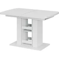 Vicco Table de salle à manger Fenaro Blanc 120-160 x 80 cm, Model 59611