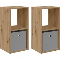 vidaXL Table de chevet 2 pcs Chêne artisanal 30,5 x 27 x 59,5 cm