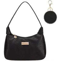 Azomor Sac à bandoulière tendance pour femme avec pompon et fermeture à glissière, idéal pour un usage quotidien