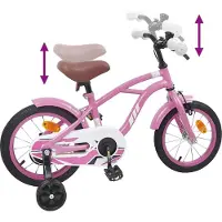 vidaXL Vélo pour enfants 14 pouces, pour les 3-5 ans, rose clair