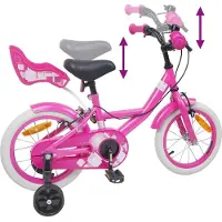 vidaXL Vélo pour enfant 12 pouces, pour les 2-4 ans, rose