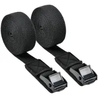 OEM Lot de 2 sangles à ressort, capacité de charge de 250 kg, sangles de 2,9 m avec raccord à clip, rembourrage de 25 mm, sangle avec fermeture velcro, housse pour voiture, porte-vélos, moto, kayak