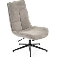 Meubles Cosy : fauteuil de détente réglable en chenille grise avec fonction pivotante à 360° – CHARLOTTE