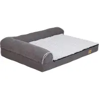 OEM Banc orthopédique pour chien - Lit pour chien - Dossier pour chien - Coussin - Coussin amovible et lavable - 100 x 75 cm - Gris