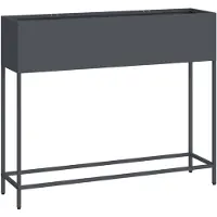 vidaXL Planteur de jardin surélevé Anthracite 100 x 26 x 82 cm Acier