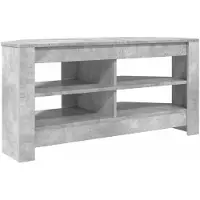 vidaXL Meuble TV d'angle , 102 x 40,5 x 45 cm, gris béton, panneaux de particules