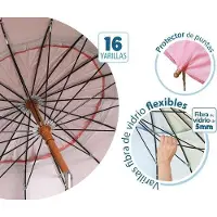 OEM Parasol de plage en aluminium, Ø 220 cm, inclinable, couleur rouge, avec sac de transport et protection solaire UPF 50+
