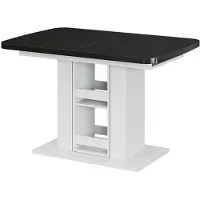Vicco Table de salle à manger Fenaro Noir/Blanc 120-160 x 80 cm, Model 59610