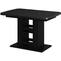 Vicco Table de salle à manger Fenaro Noir 120-160 x 80 cm, Model 59607