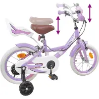 vidaXL Vélo pour enfant 12 pouces, pour les 2-4 ans, violet