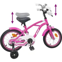 vidaXL Vélo pour enfant 16 pouces, pour les 4-6 ans, rose foncé