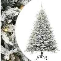 vidaXL Sapin de Noël artificiel pré-éclairé avec set de boules Vert