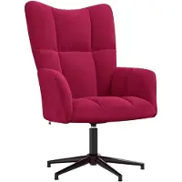 vidaXL Fauteuil relax vin rouge velours