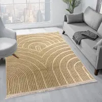OEM Tapis Azomor Elegante beige au motif bohème et à l'effet 3D en relief
