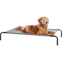 OEM Matelas rafraîchissant pour chien, gris - Dimensions : L 130 x 80 x 19 cm - Surélevé