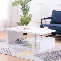 Markenlos Table basse - Table de salon \ Table-banc avec tiroir intégré, plateau recouvert, design géométrique, structure en acier, pour le salon ou la chambre à coucher 100 x 60 x 42 cm