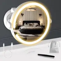 OEM Miroir cosmétique grossissant 20 fois avec éclairage et variateur d'intensité, hauteur réglable sur 25 cm