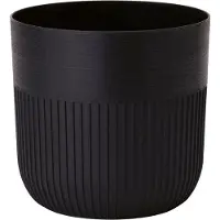 Garden ID Pot De Fleurs Rond Garden Id Luca Grande Noir Ø 30 Cm 17 L
