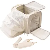 Azomor Sac de transport pliable pour animaux de compagnie, avec filet respirant et bandoulière