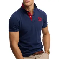 Superdry Pique Monogram Short Sleeve Polo Bleu XL Homme