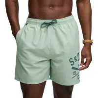 Superdry Shorts de bain vert clair / vert foncé