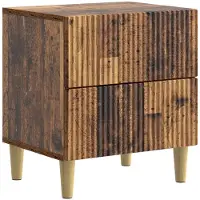 vidaXL Cabinet de chevet avec tiroir Bois ancien 43 x 34,5 x 48 cm