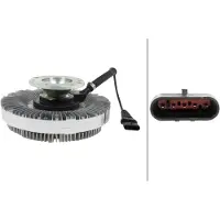 Hella Embrayage ventilateur de refroidissement électrique Ø 275 mm adapté notamment pour DAF CF