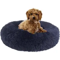 OEM Azomor : panier rond et confortable pour petits chiens jusqu'à 4 kg – lavable, respirant, avec un dessous antidérapant